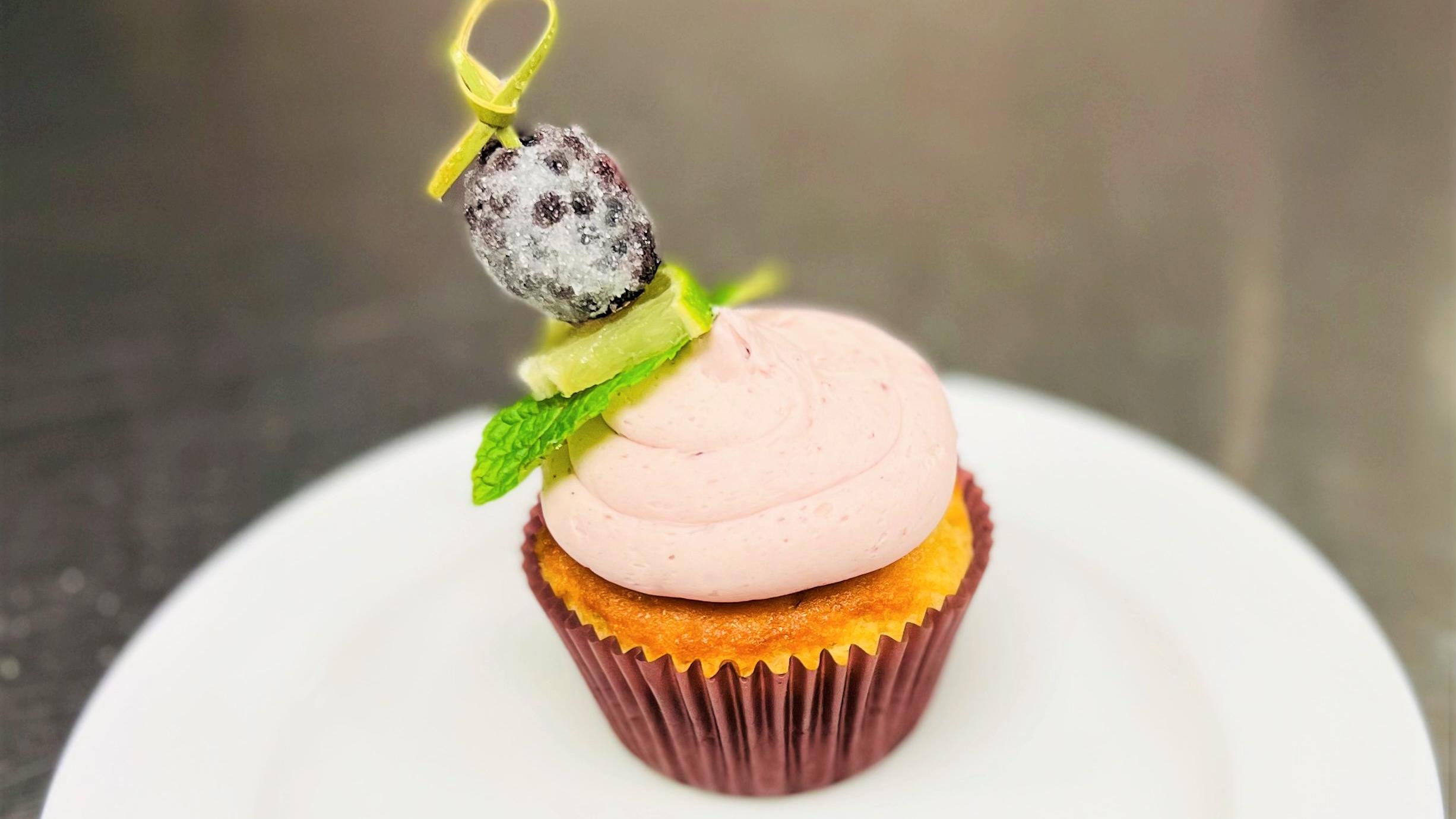 blackberry mojito cupcake