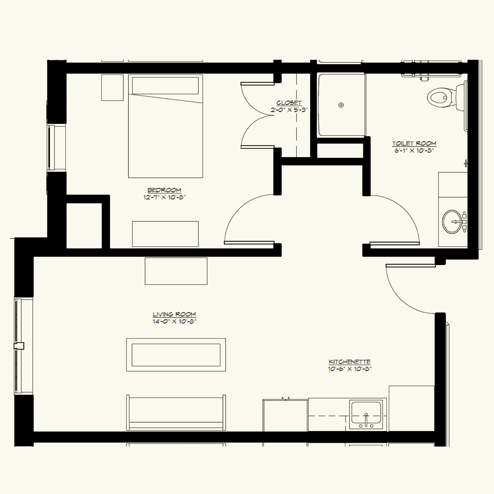 One bedroom