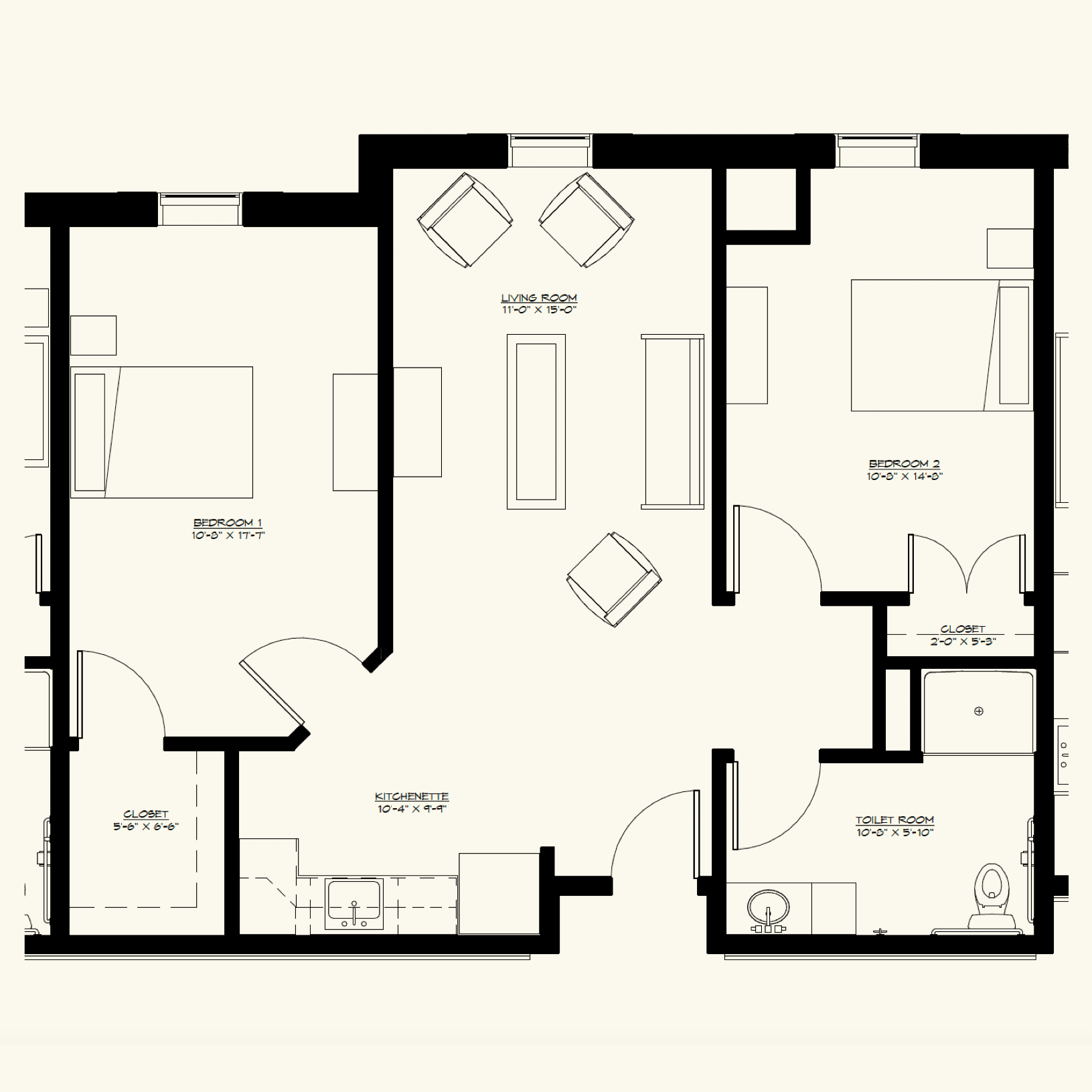 2 bedroom