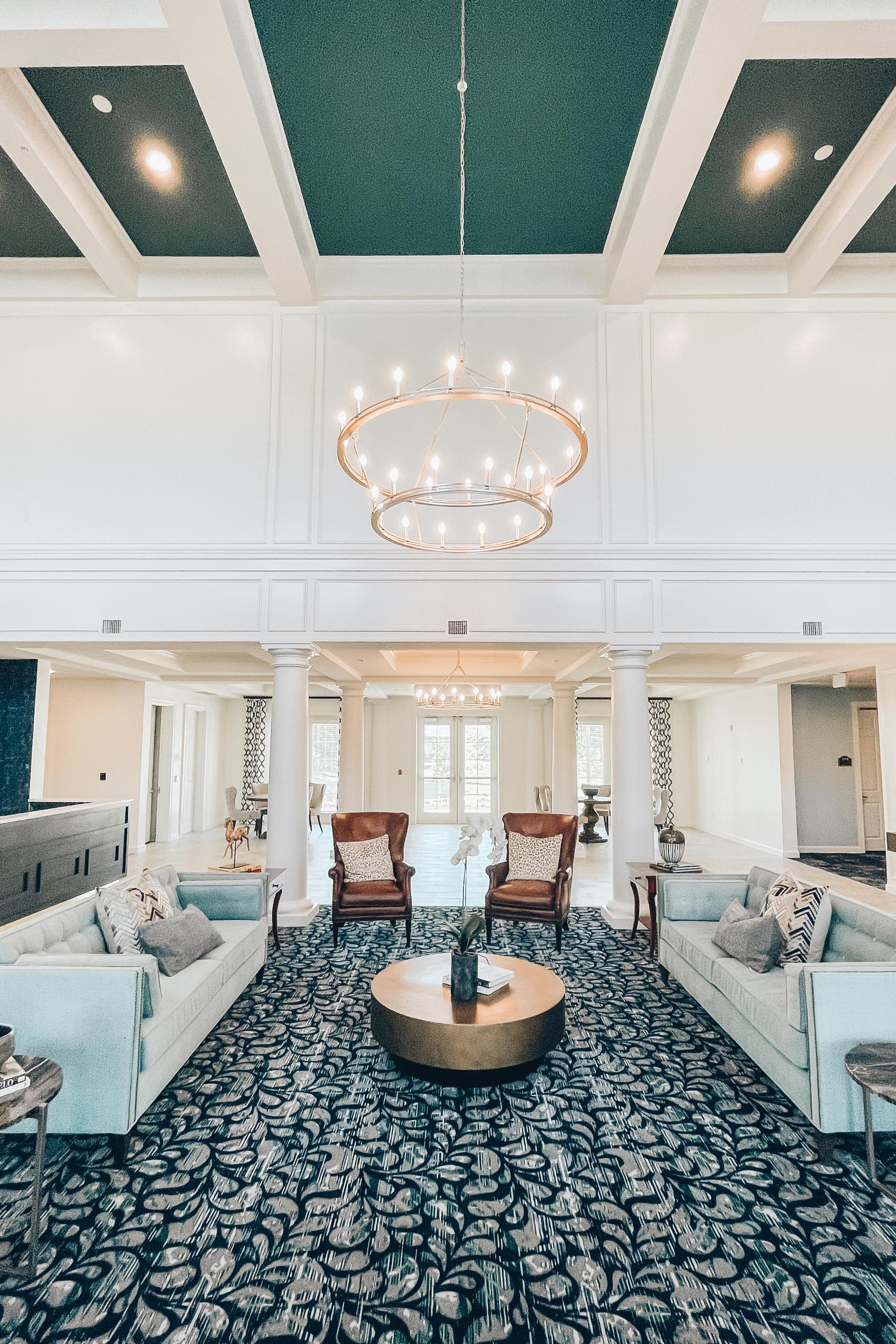interior lounge at red cedar lodge