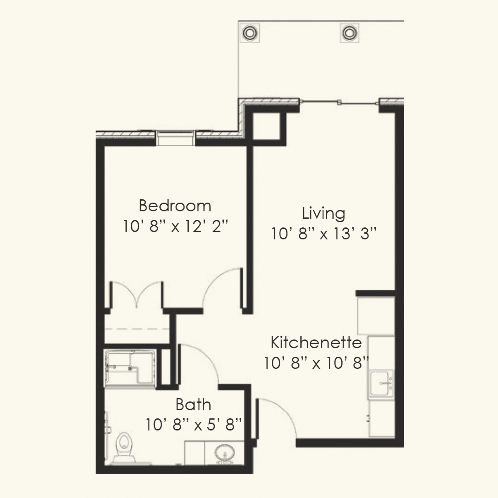 one bed layout