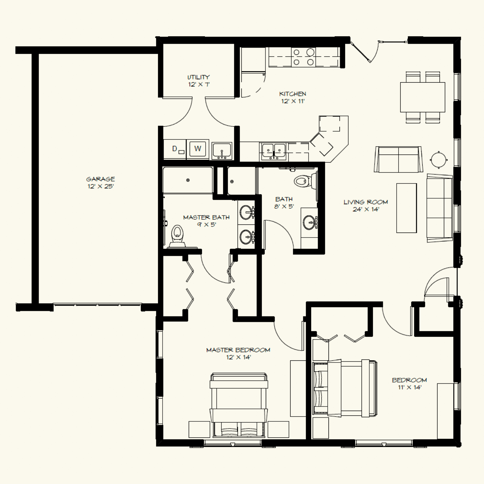 2 bedroom layout