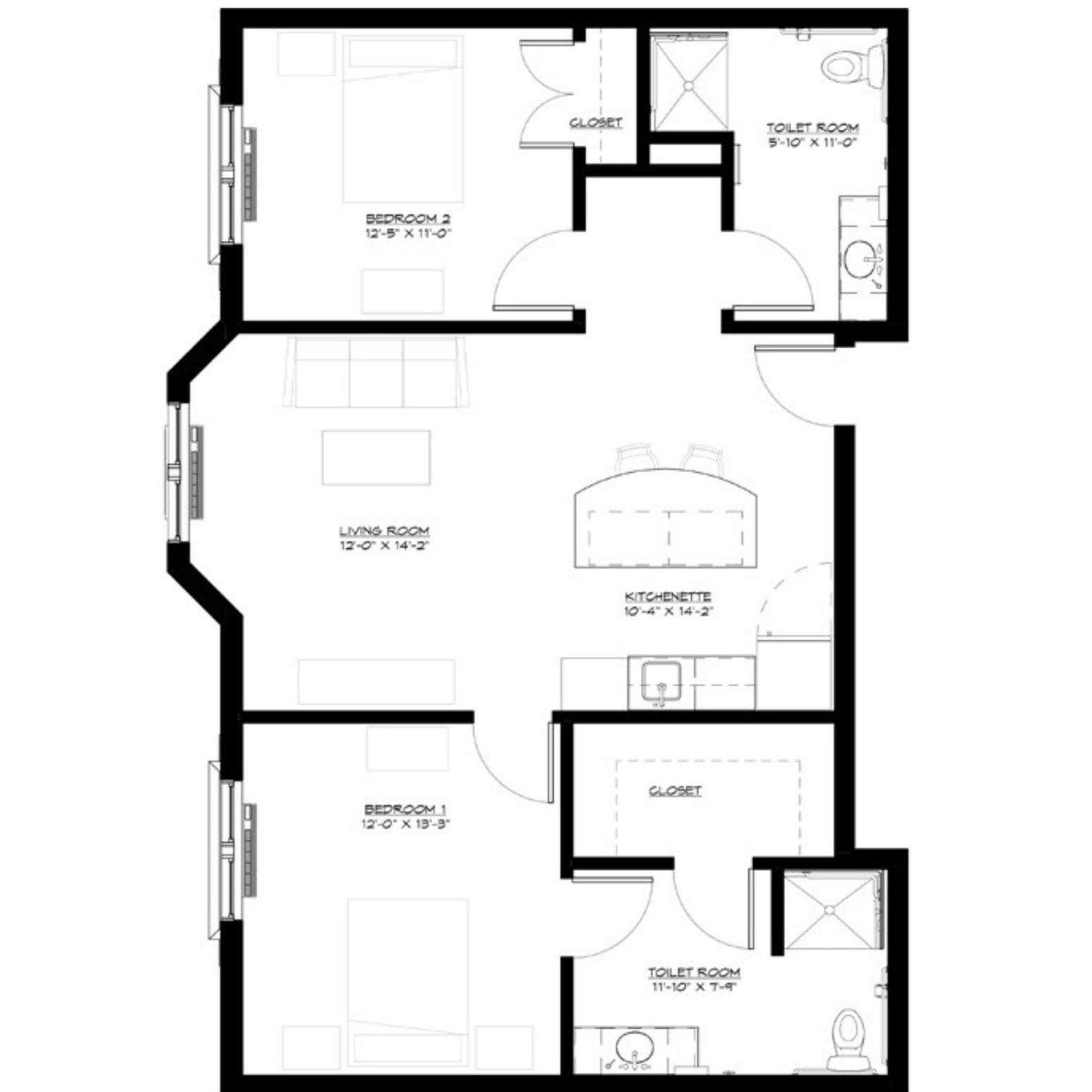 2 bedroom