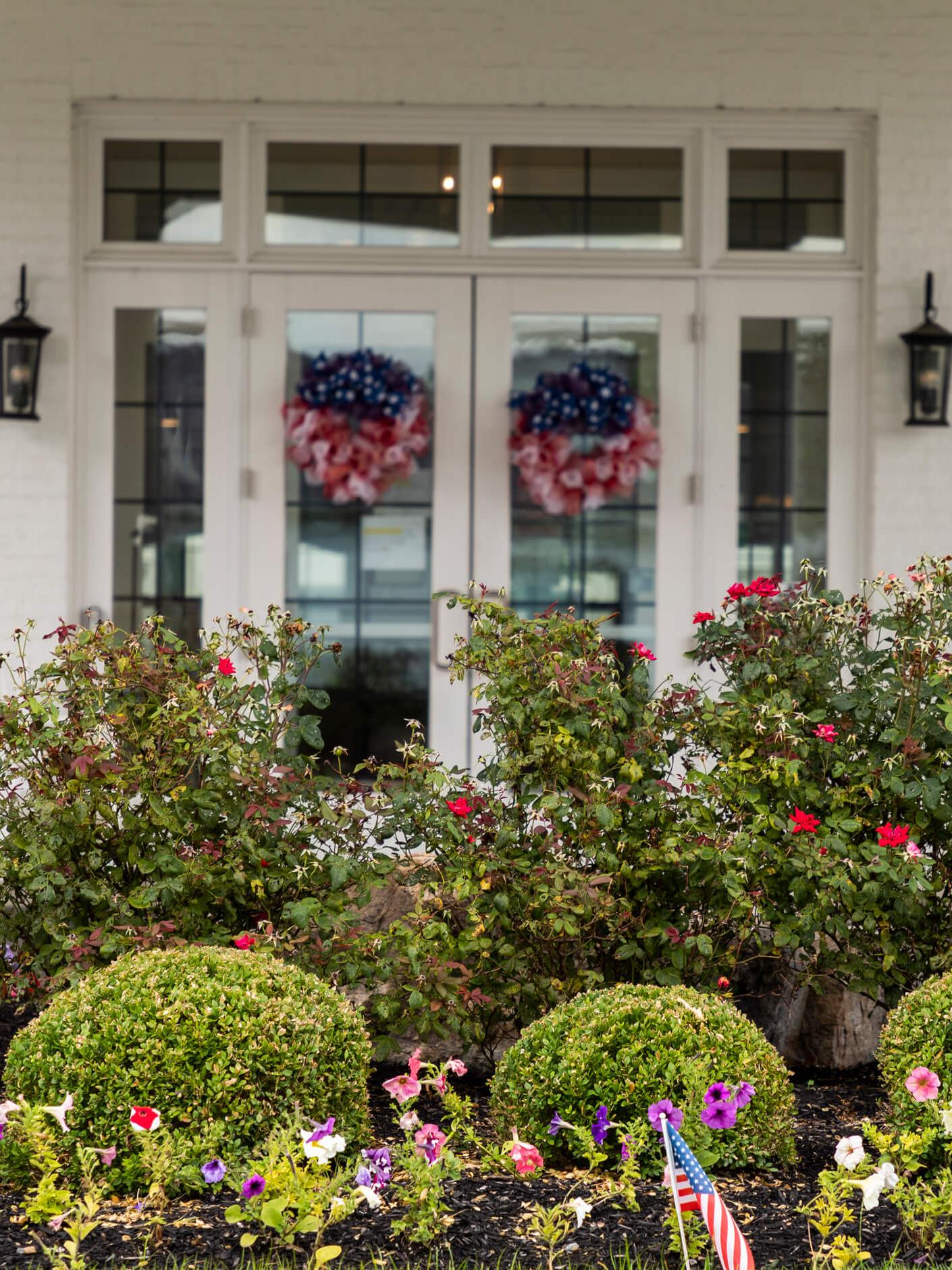 Exterior view of Apple Blossom Community front door