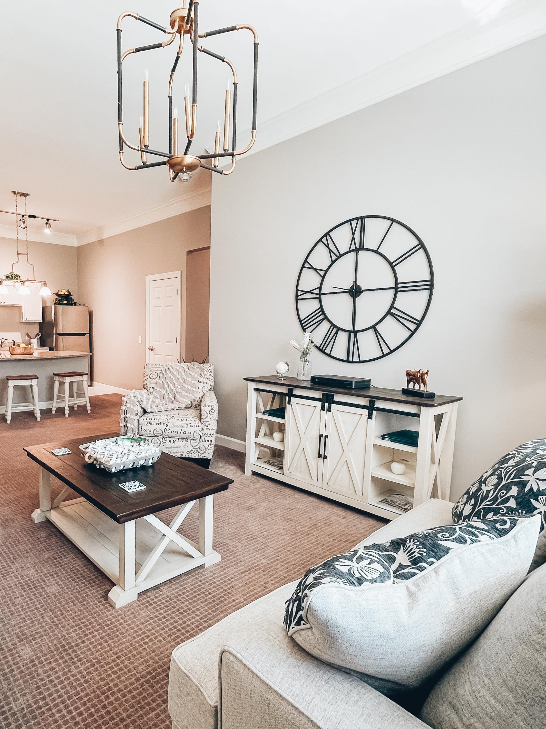 sample of living room and kitchen